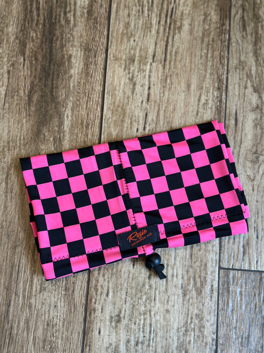 Rosie - Pink/Black Checker